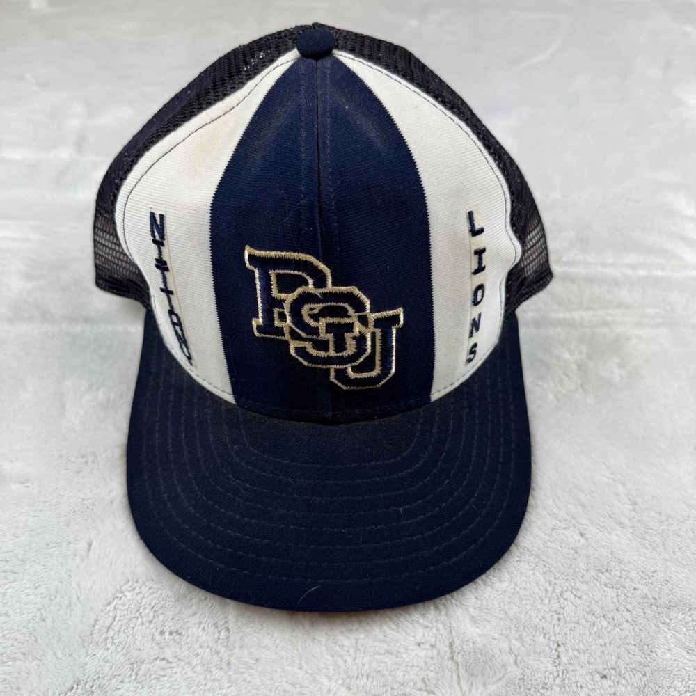Penn State Lions Hat Lucky Stripes‎ Adjustable Trucker Baseball Cap Vintage